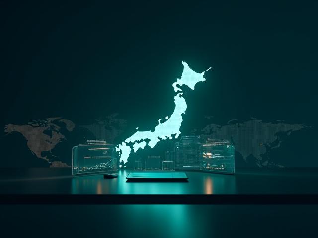 日本地図とグローバルなネットワーク